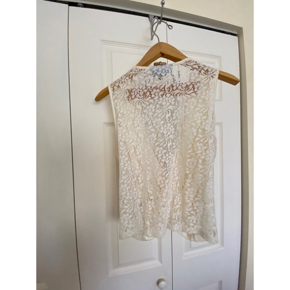 NASTY GAL CREAM LACE-BACK TOP - Picture 2 of 4